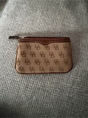 Dooney & Bourke Brown Monogram Zip Pouch